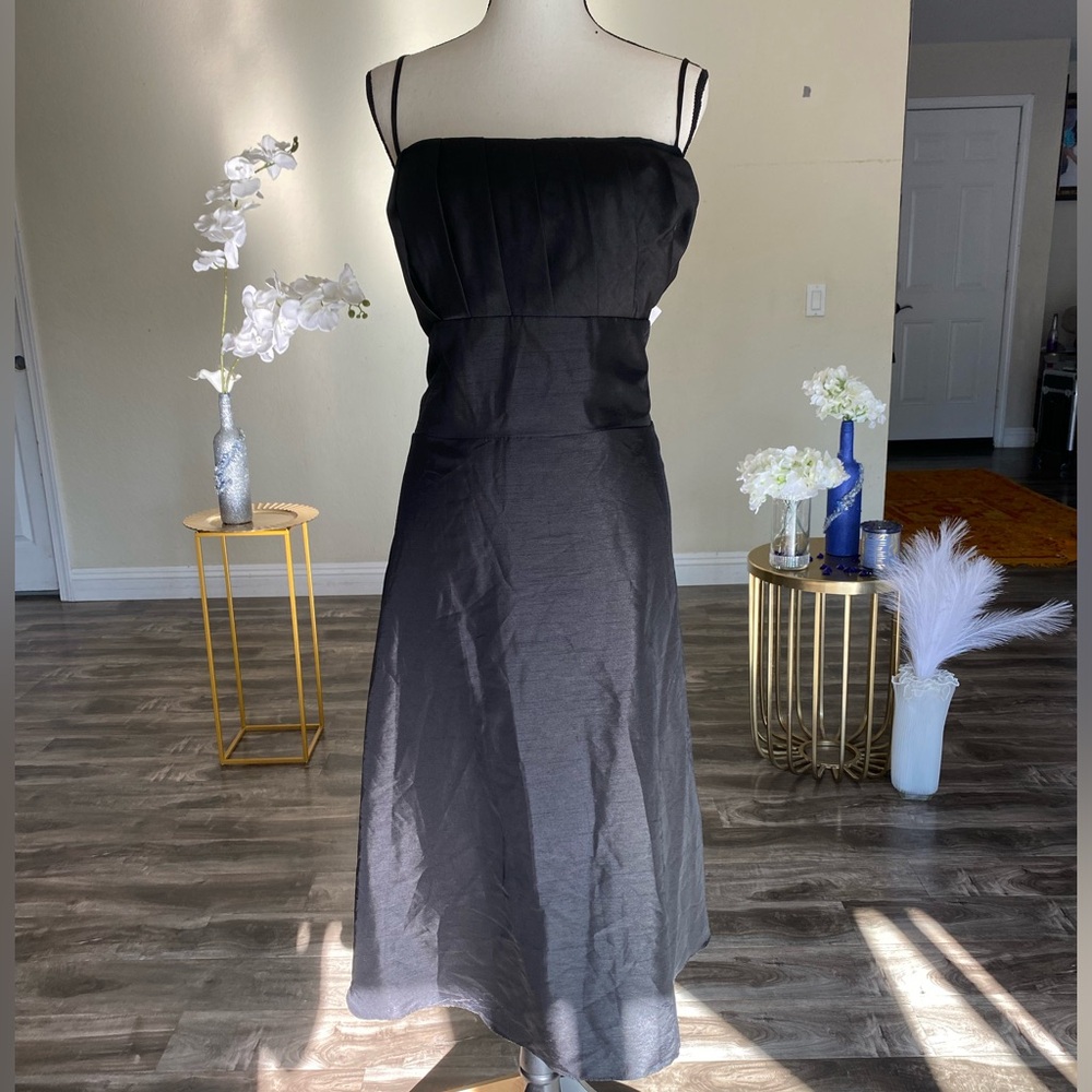 Black spaghetti strap dress